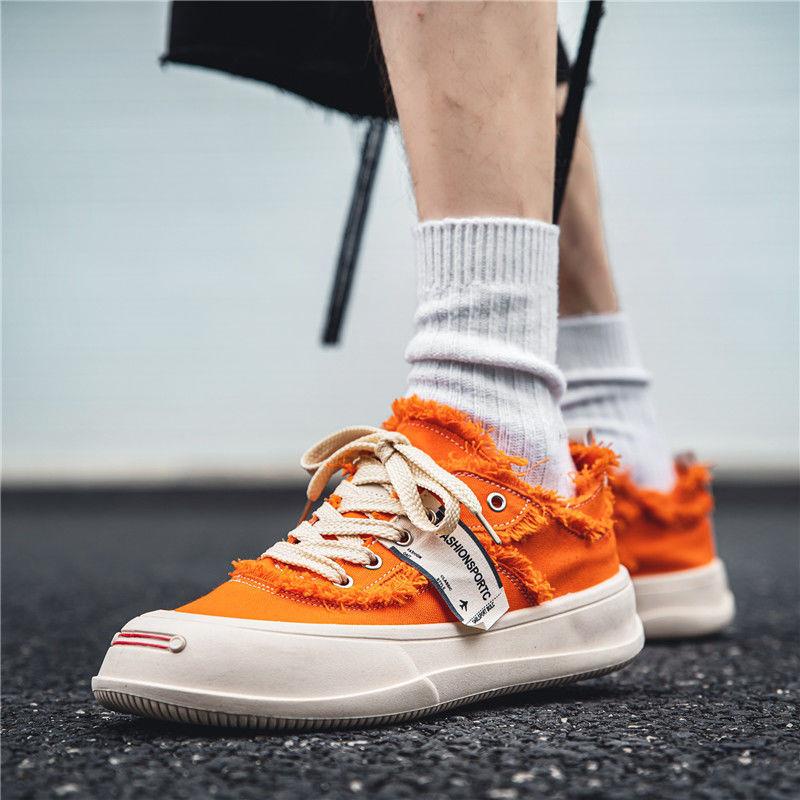 Giày Thể Thao Vải Canvas Mũi To Phong Cách Hàn Quốc Thời Trang Cho Nam