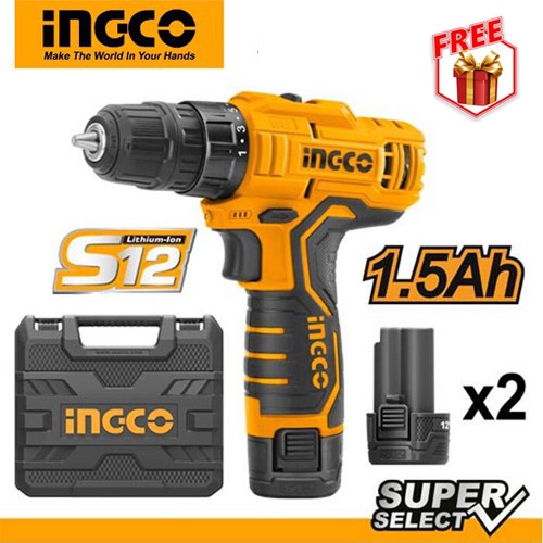 MÁY KHOAN VẶN VÍT DÙNG PIN INGCO 12V CDLI12325