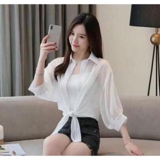 [Mã FAXANH55 giảm 10K đơn 50K] Áo khoác kiểu sơ mi voan - mix lên đẹp tuyệt