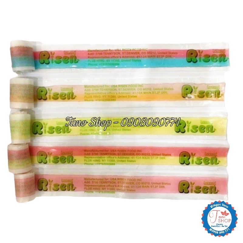 Kẹo dẻo cuộn Rollies Fruit Taps Risen Mỹ