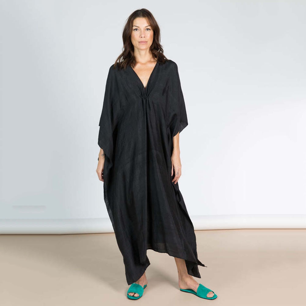 BBB Women’s Solid Color Beach Smock Loose Oversize Bikini Cover Up Sunscreen Beach Skirt Kimonos Bathing Suit