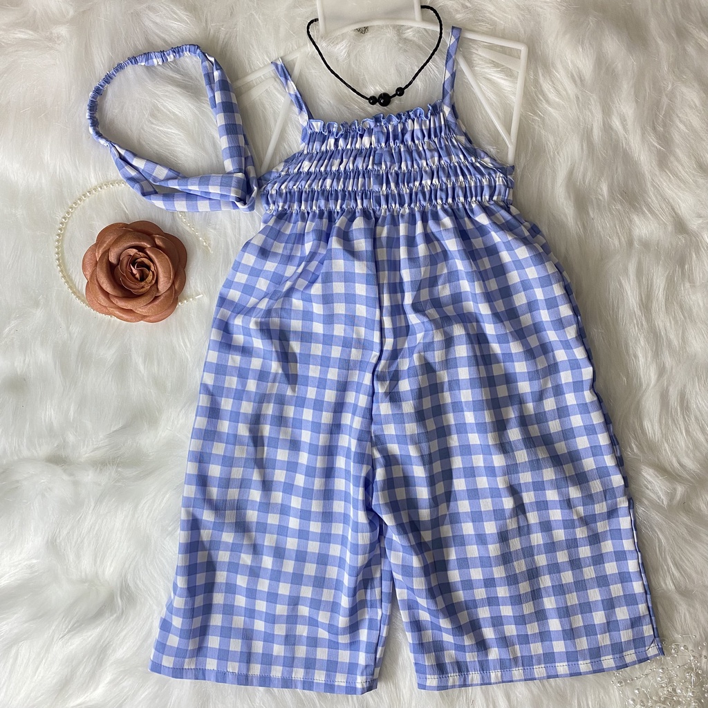 Set đồ thiết kế bé gái, bộ đồ bé gái bay caro xanh Thôi Nôi, Sinh Nhật 8-23kg Angel Baby Thời Trang Thiết Kế