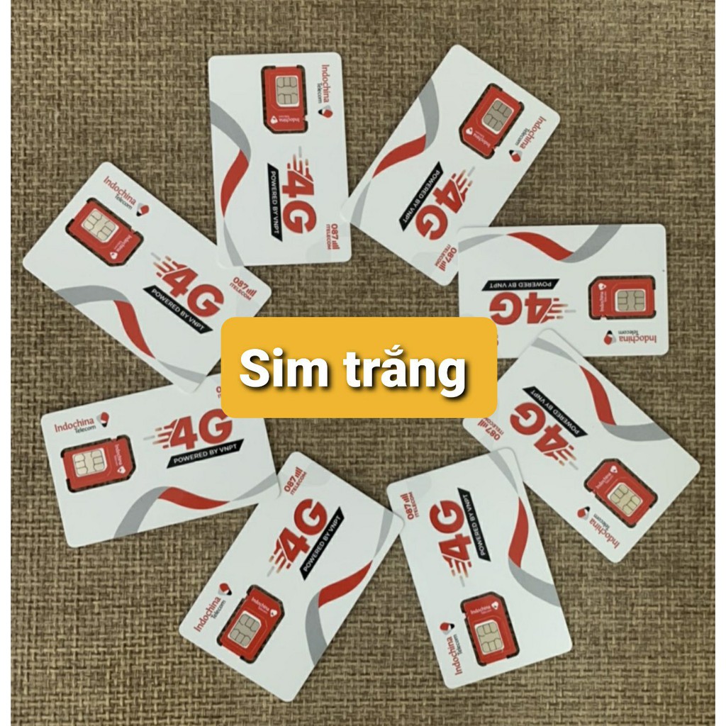 Sim Trắng 4G itel - itelecom 087(lưu ý sim trắng chỉ để thay sim bị lỗi)