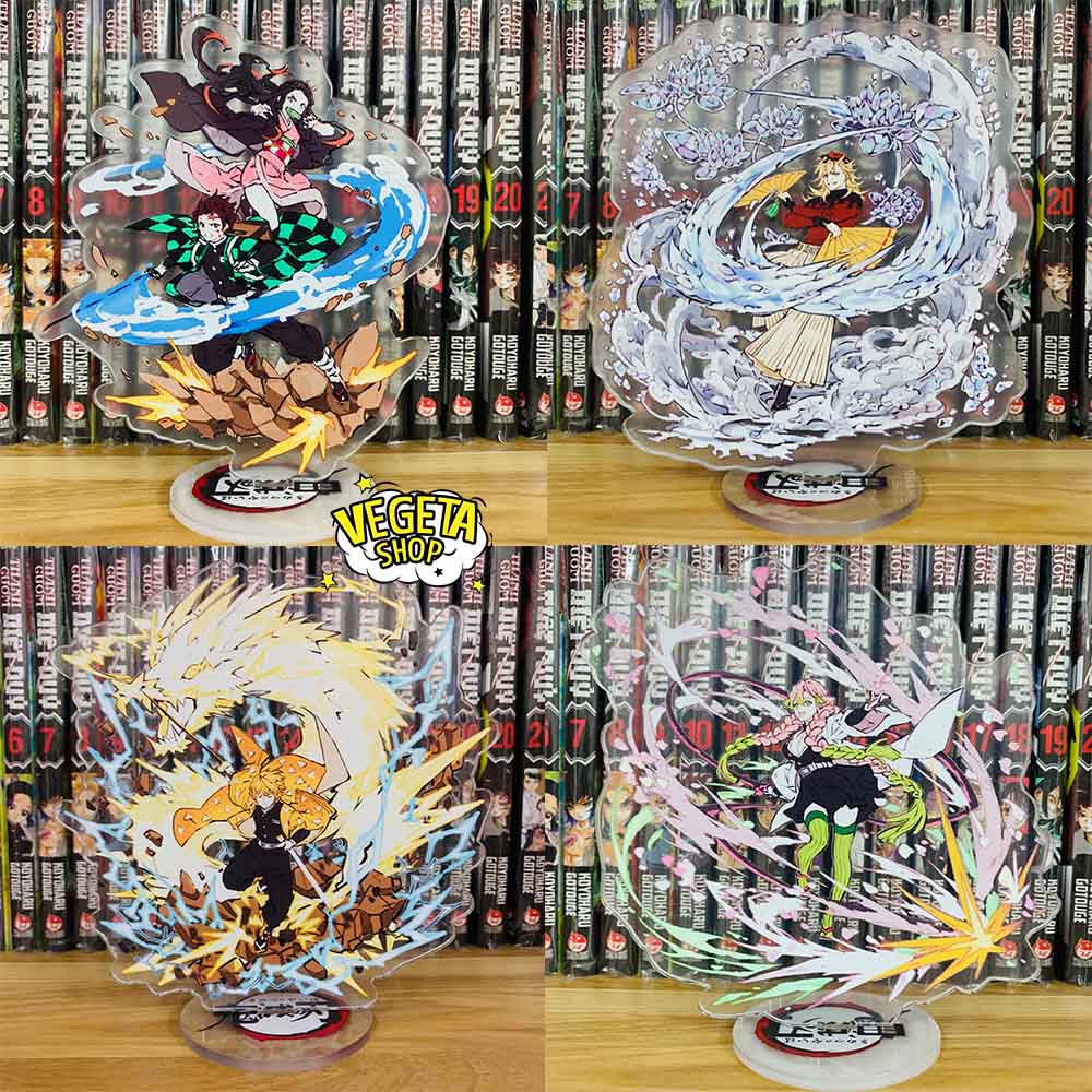 Mô Hình Tượng Standee Acrylic Mica 2 mặt Thanh Gươm Diệt Quỷ - Kimetsu No Yaiba - Tanjiro Nezuko Zenitsu Rengoku Shinobu