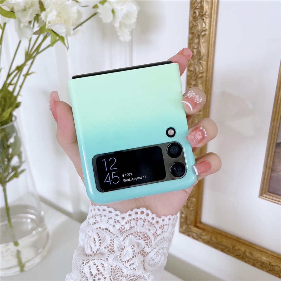 Ốp điện thoại HOCE màu gradient thời trang cho Samsung Galaxy Z Flip 3 5G Z Flip 4 Zflip3 Zflip4