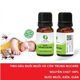 Tinh Dầu Đuổi Muỗi và Côn Trùng Nguyên Chất an toàn cho bé, khả năng đuổi muỗi mạnh, freeship NuCare