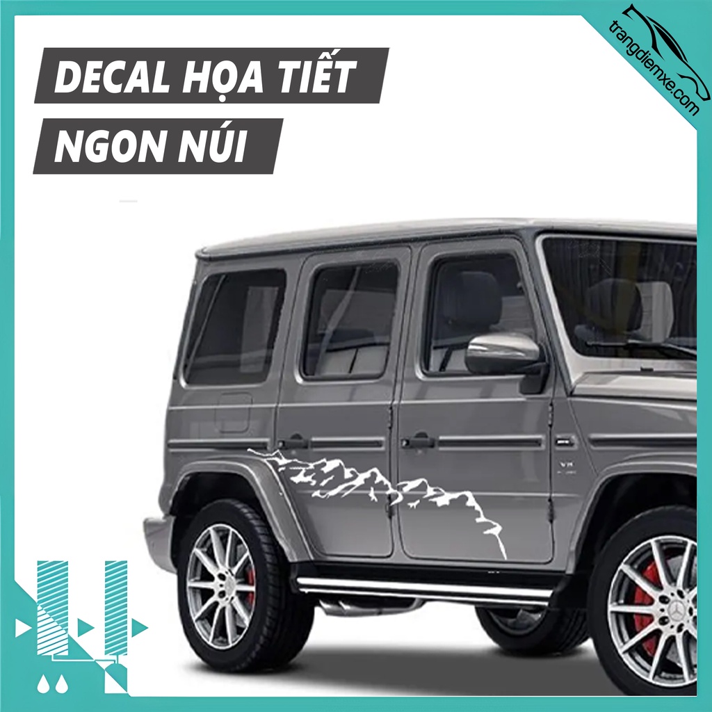 Decal Dán Xe Hình Ngọn Núi Tem Dán Xe Siêu Bền Đẹp Trangdiemxe A666