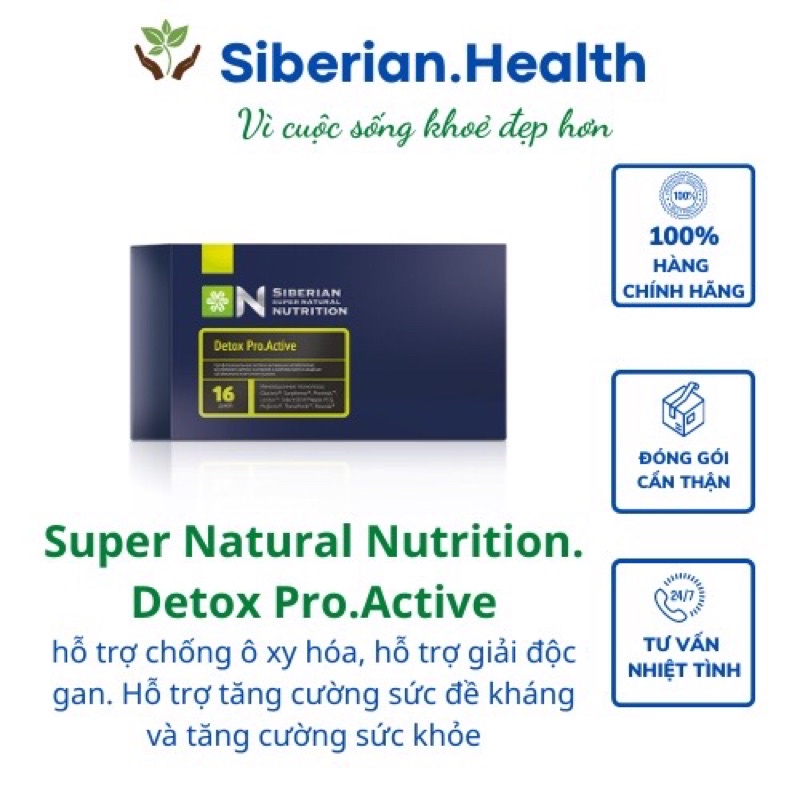 [Hàng mới về, Siêu giải độc] super natural nutrition detox pro active của siberian