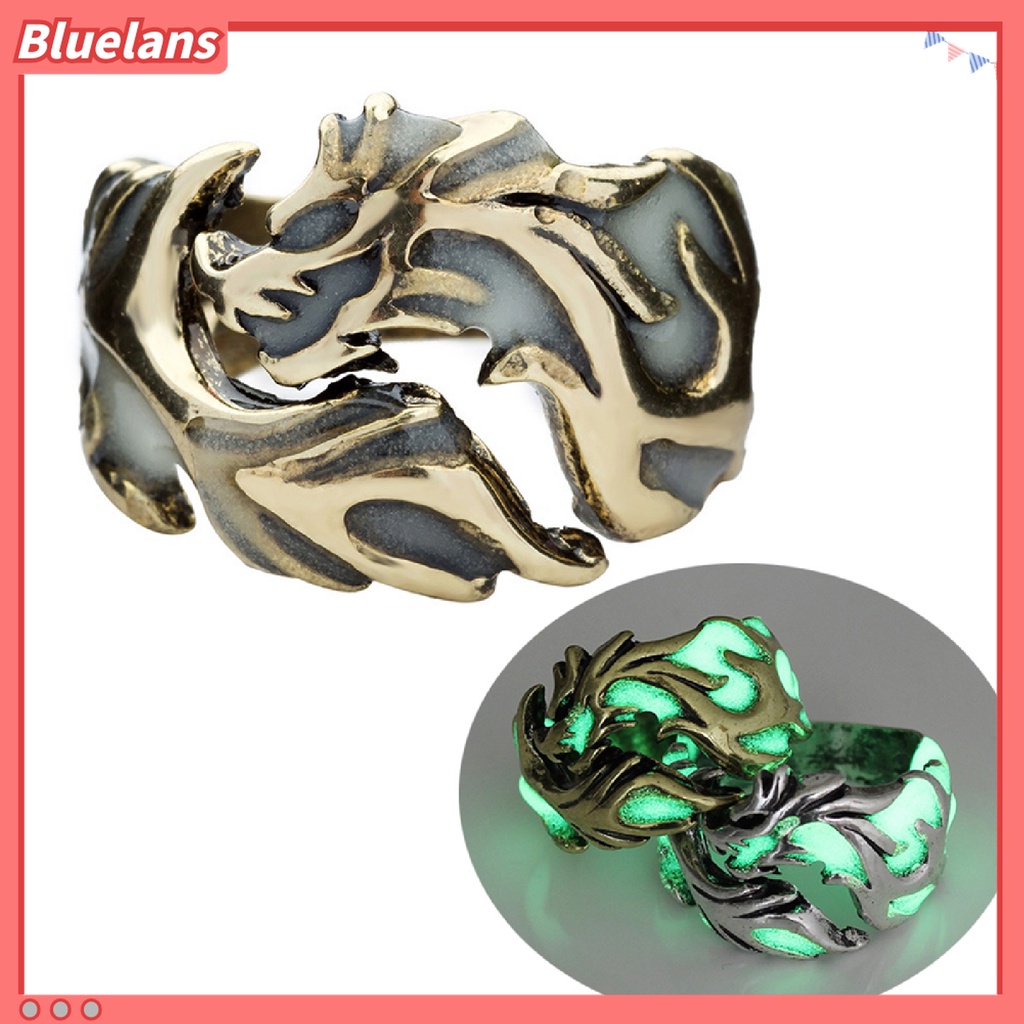 Nhẫn Hợp Kim Họa Tiết Rồng Phát Quang Độc Đáo