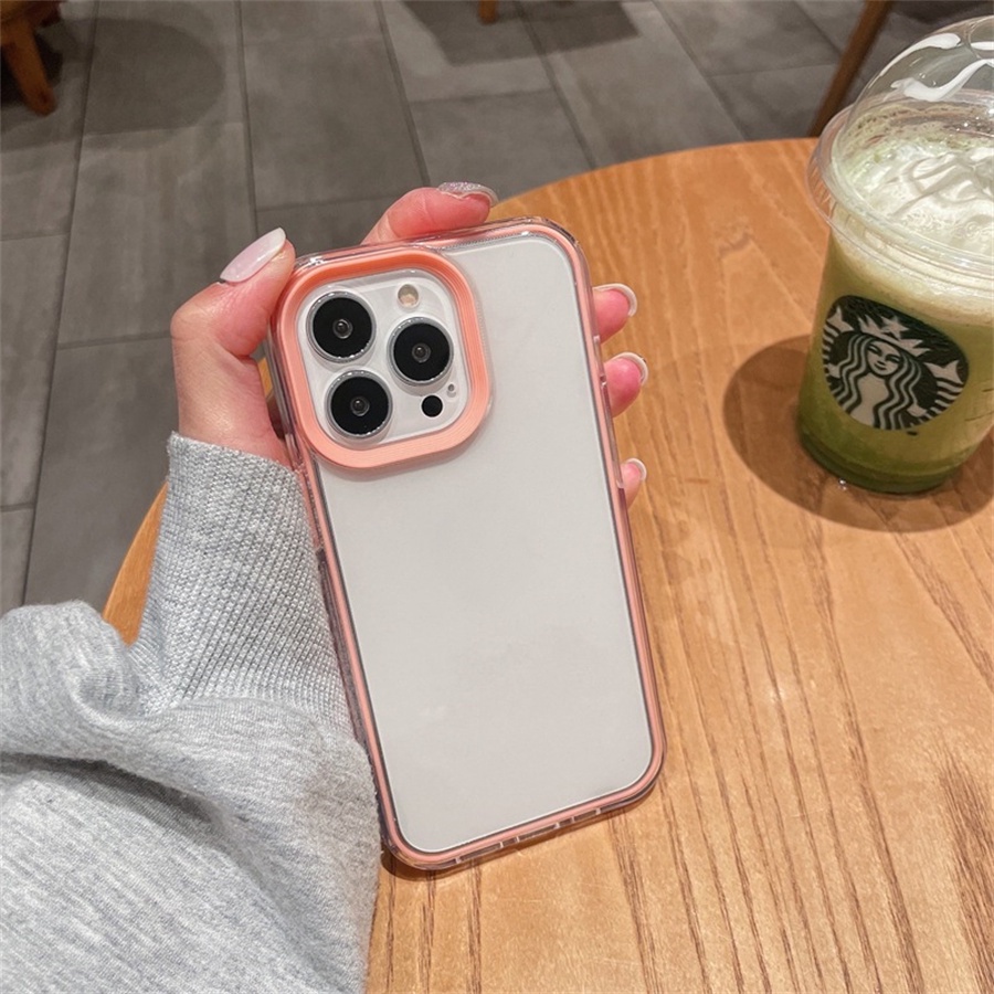 Ốp Điện Thoại Trong Suốt Chống Sốc Màu Kẹo Cho iPhone 13 Pro Max