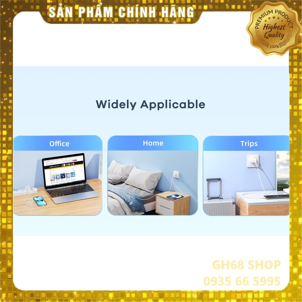 Củ Sạc Sạc Nhanh 20W Remax RP-U2 Tích Hợp 2 Cổng Sạc Nhanh PD Type C + USB Thiết Kế Nhỏ Gọn