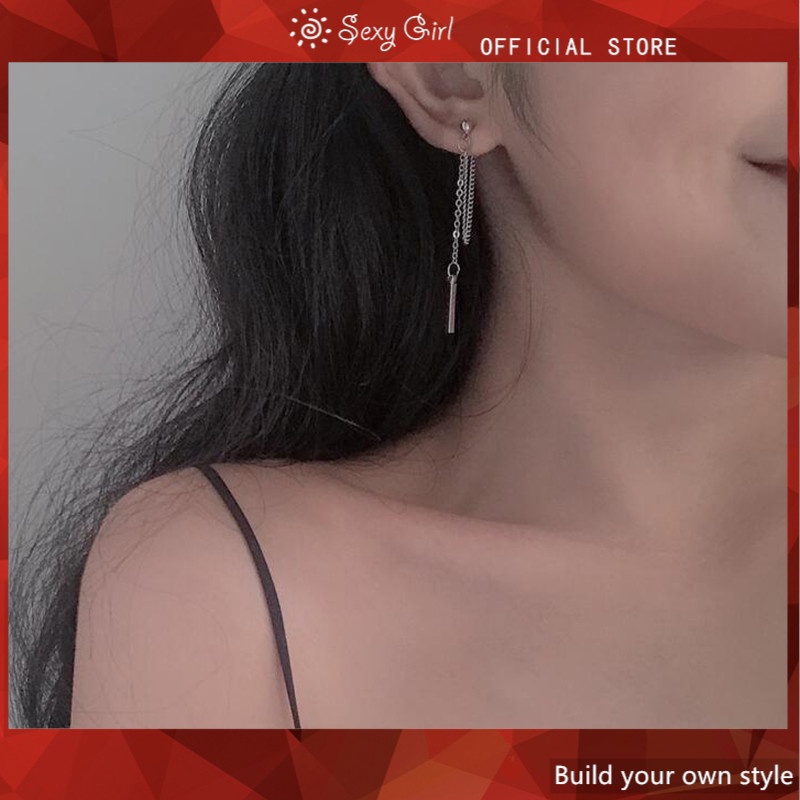 Khuyên Tai Dây Xích Dáng Dài Thời Trang Hàn Quốc Cá Tính Cho Nữ