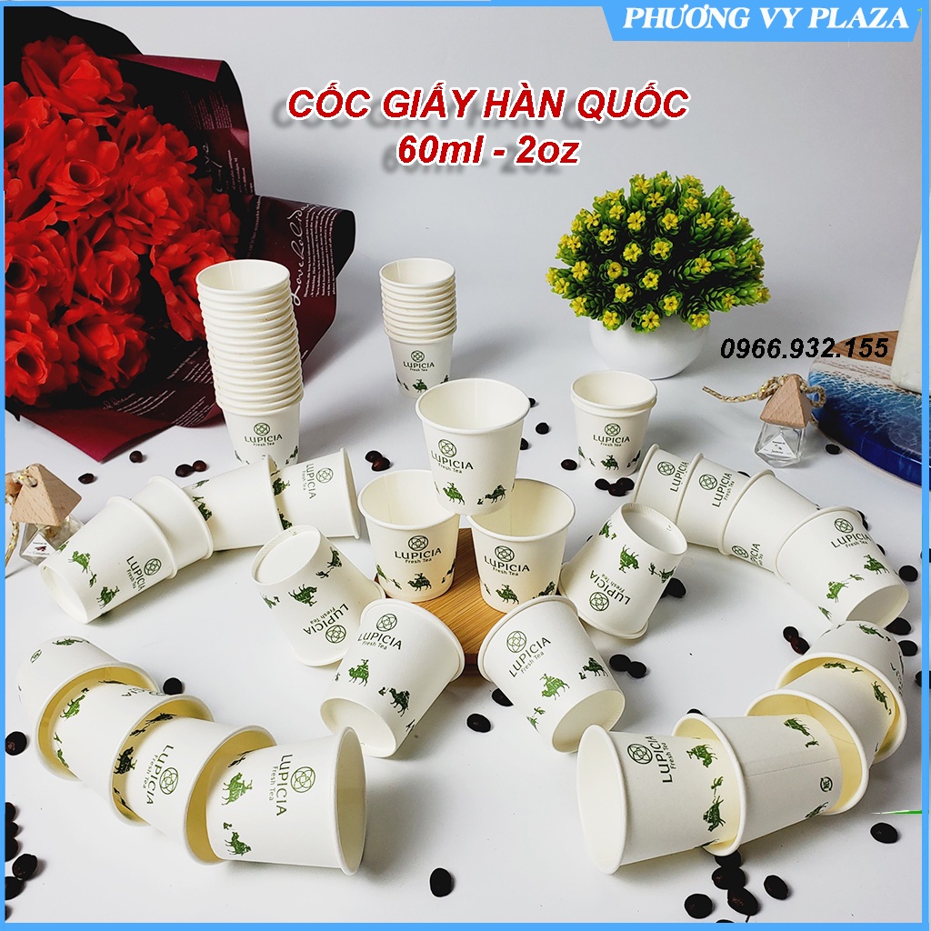 50 cốc giấy 60ml - 2oz họa tiết LUPICIA hàn quốc siêu đẹp