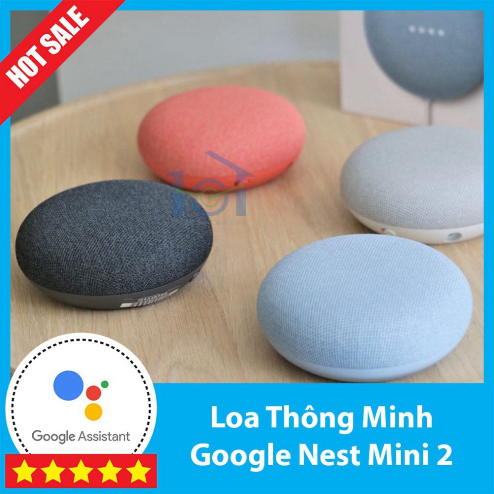TẶNG QUÀ  Loa thông minh Google Nest Mini - Google Home mini Gen 2 tích hợp trợ lý ảo, chính hãng, nguyên seal. TẶNG QUÀ