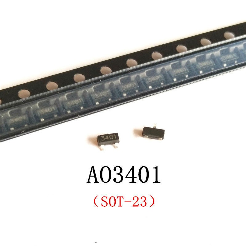 Con mốt phét nhỏ chân dán AO3401 SOT23-3 MOSFET P-1CH 4A 30V