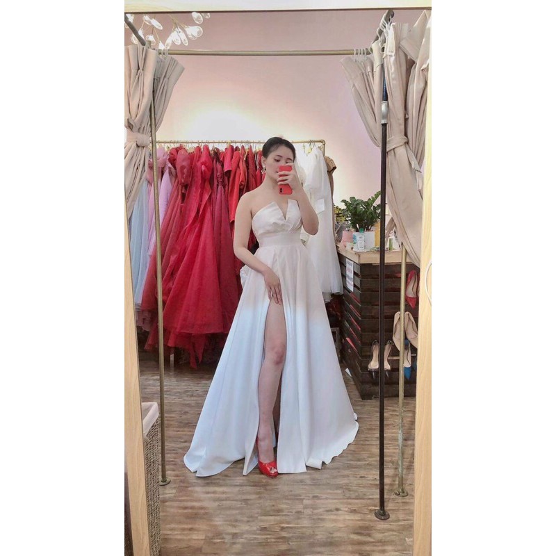 đầm maxi nơ lưng cao cấp