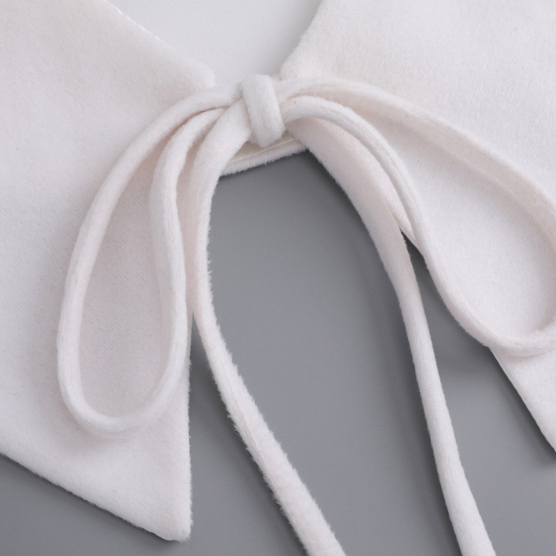 Cổ Áo Choàng Mini Đính Nơ Có Thể Tháo Rời Màu Sắc Thời Trang Cho Nữ