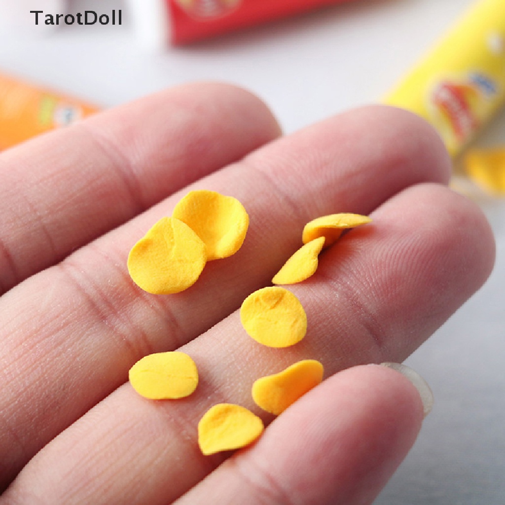 Bộ 4 Mô Hình Chai Khoai Tây Chiên Tỉ Lệ 1: 12 Trang Trí Nhà Búp Bê