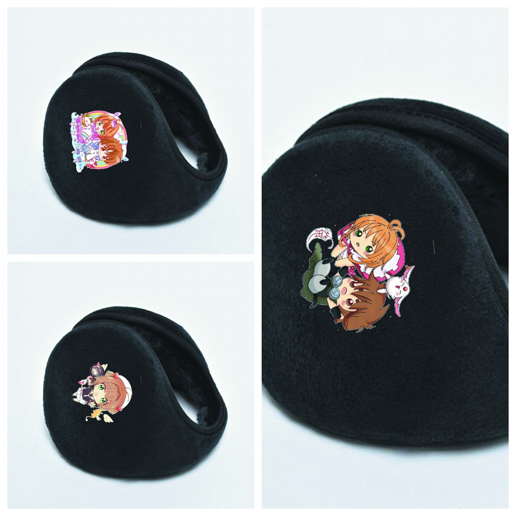 Bịt chụp tai giữ ấm nam nữ IN HÌNH My hero academy Kimetsu no Yaiba Sakura Cardcaptor Sasuke Naruto anime chibi