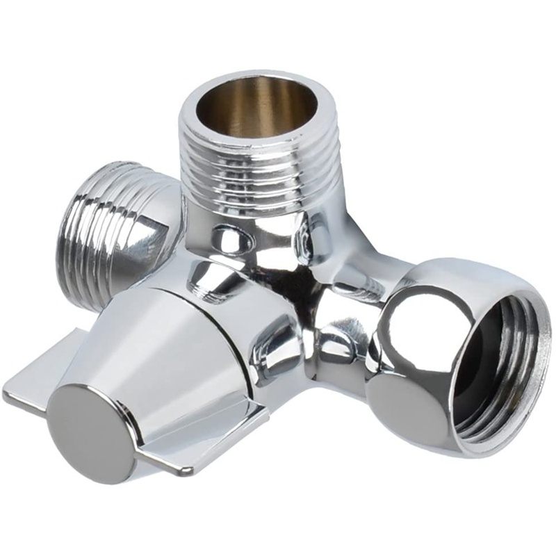 Bộ chuyển đổi nước ba chiều G1 '2 Inch Bộ chuyển đổi vòi hoa sen Đầu nối bồn cầu Bộ tách nước Chậu rửa vệ sinh Bộ tách nước Vòi Van chia