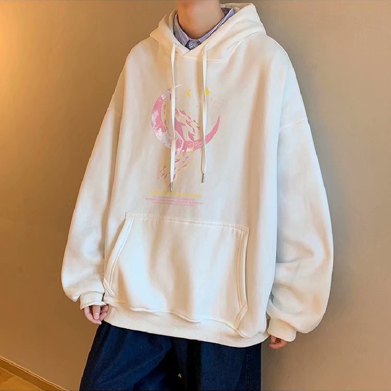 Áo hoodie tay dài dáng rộng in họa tiết graffiti phong cách hip hop đường phố Hàn Quốc M-3XL