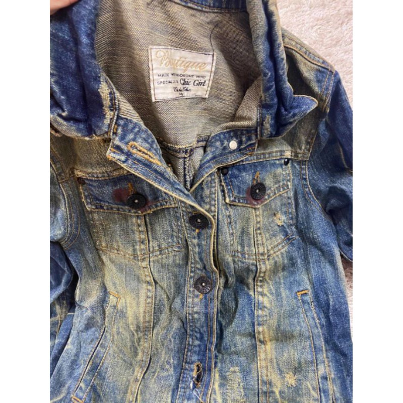 Áo khoác jean siêu bụi size S. A119