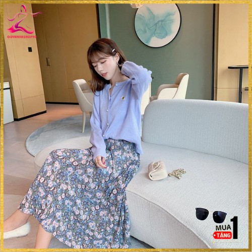 [ mua 1 tặng kính mát] Chân Váy Hoa  Xòe 2021- vải mát, nhẹ. | BigBuy360 - bigbuy360.vn