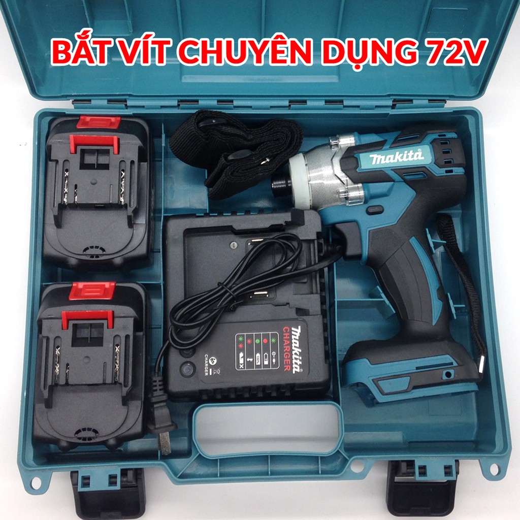 [TẶNG 5 ĐẦU KHẨU] Máy Bắt Vít Chuyên Dụng MAKITA 72V - Không chổi than - Pin Chuẩn 10 CELL - Máy Khoan pin MAKITA