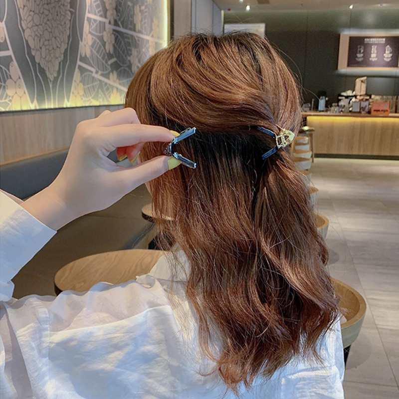 Kẹp Tóc Kim Loại Hình Chữ V Nhiều Màu Sắc Cho Nữ