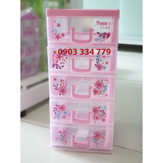 Tủ đựng linh kiện điện tử 5 ngăn 35x18x16cm - tím