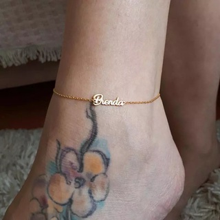 Vòng Đeo Chân Khắc Chữ Handmade Thời Trang Dành Cho Nữ