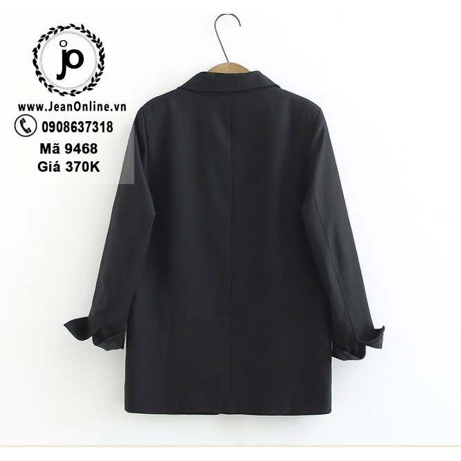  Bigsize Nữ - Áo Khoác Vest (MS: 9468) - blazer big size, ngoại cỡ từ 60kg đến 90kg