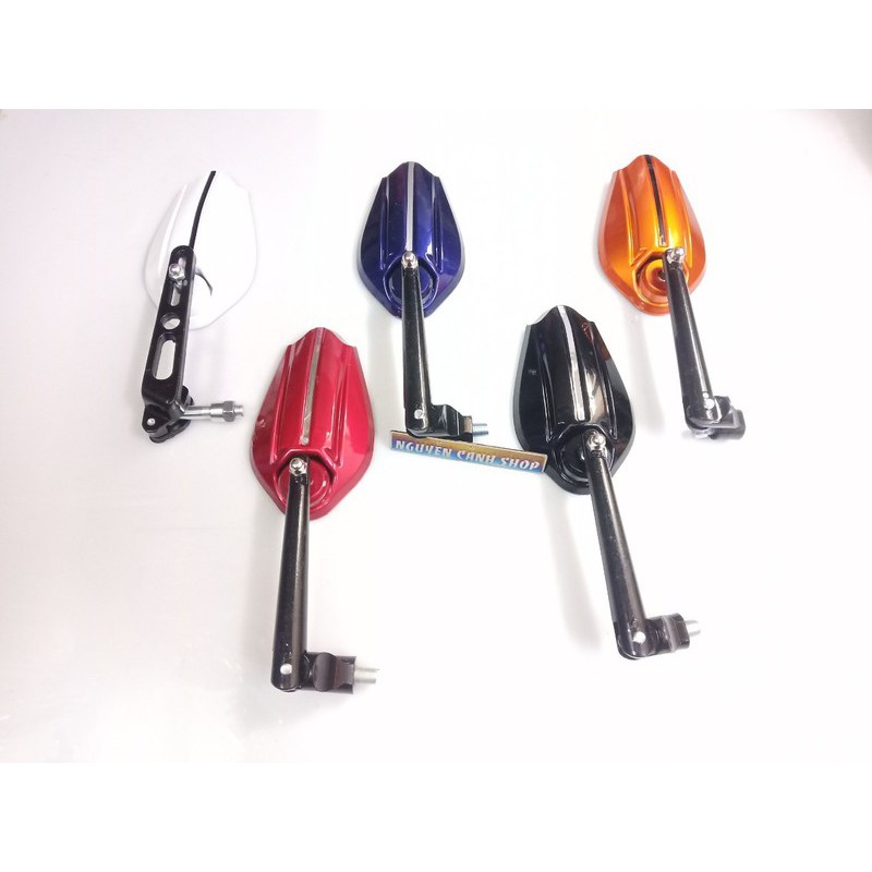 Gương hậu xe máy kim loan mẫu bầu chỉ chân 10li