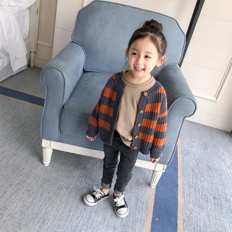 Áo Cardigan Dệt Kim Tay Dài Form Rộng Theo Phong Cách Retro Mới