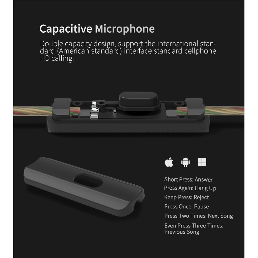 KZ ES3 Hybrid Dynamic And Balanced Armature Earphone In Ear HIFI DJStereo Headset Suitable Bluetooth