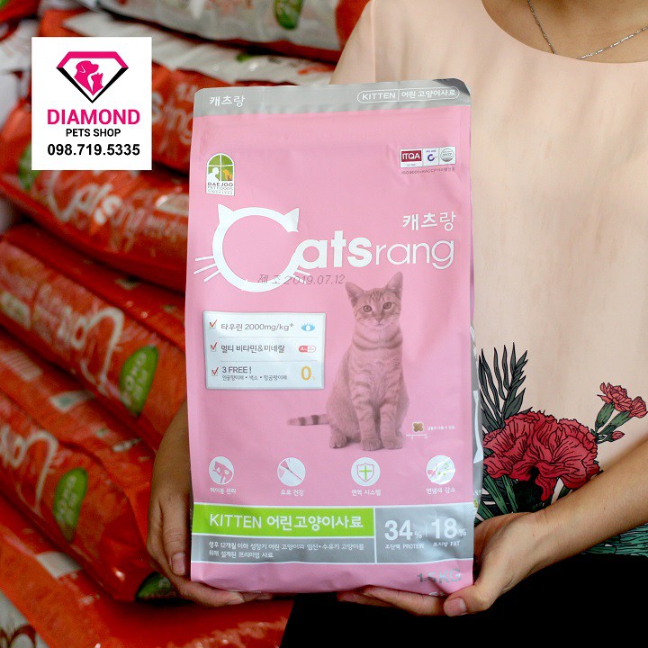 THỨC ĂN CHO MÈO CON, MÈO NHỎ - CATSRANG KITTEN - 1,5kg