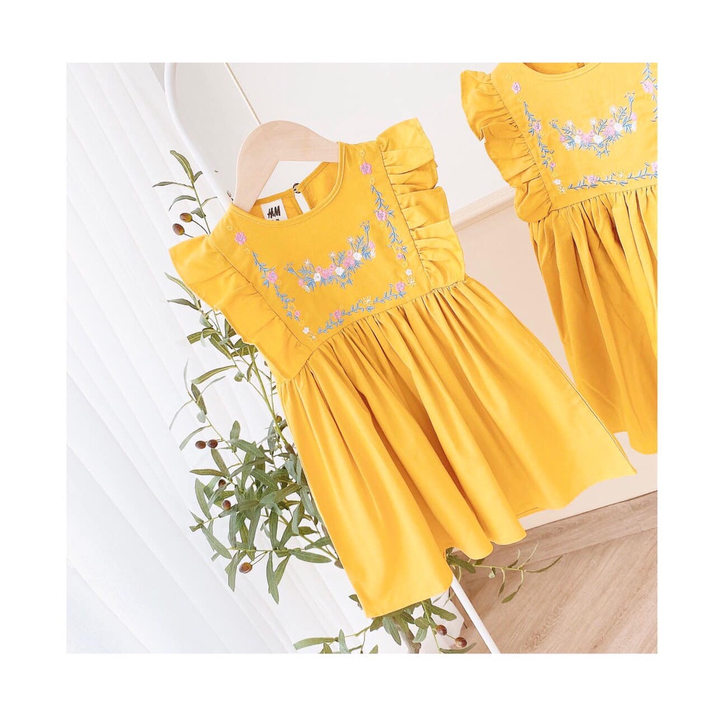 Váy HM linen BG sz 2-6y siêu dễ thương