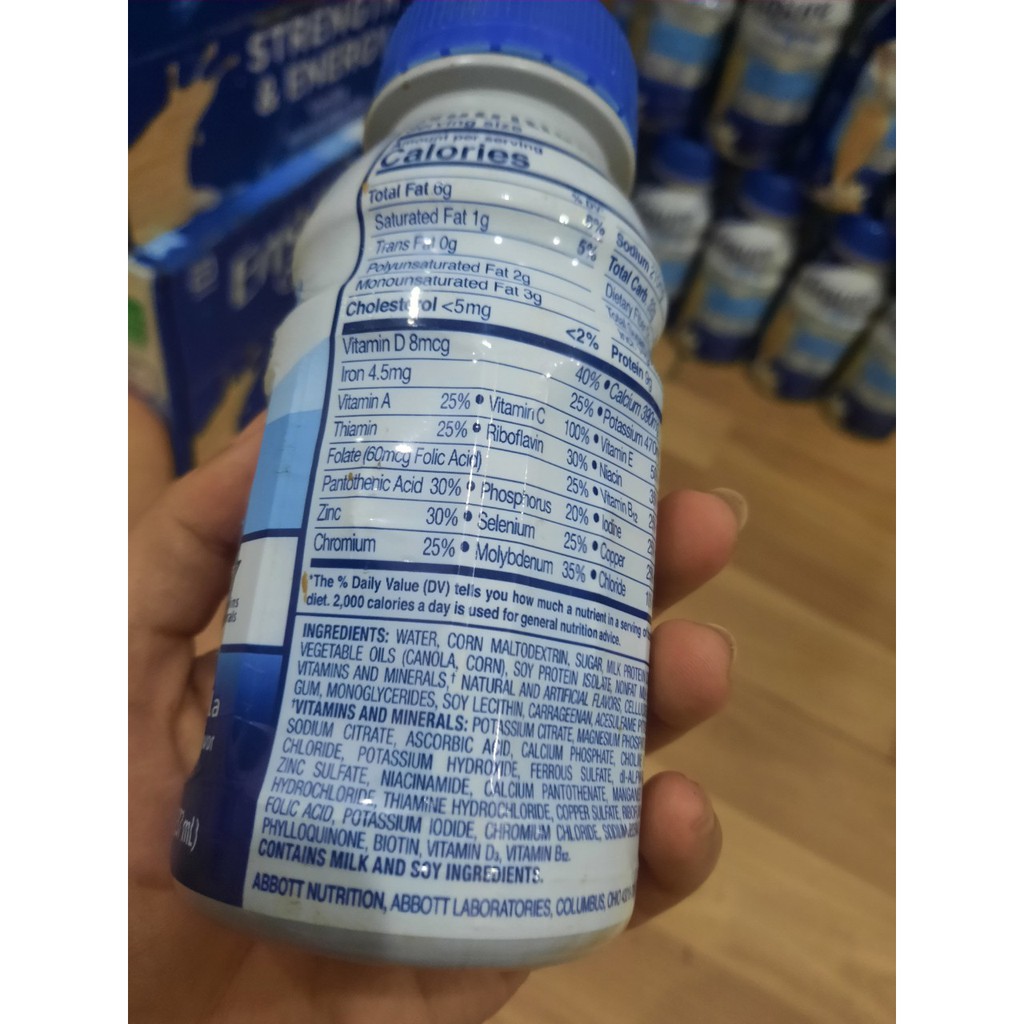 {GIÁ SỐC} Date 01 Jan 2024 - LỐC 6 chai Sữa Ensure Mỹ pha sẵn hương vani 237ml