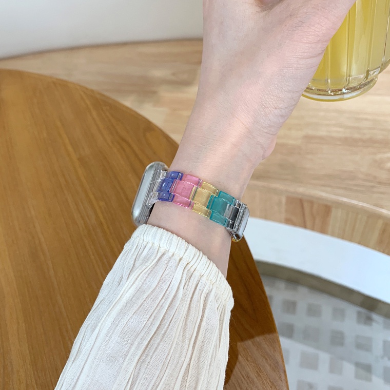 Dây Đeo Trong Suốt Cho Đồng Hồ Thông Minh Apple Watch 7 6 5 4 3 2 1 SE 45mm 42mm 41mm 38mm 40mm