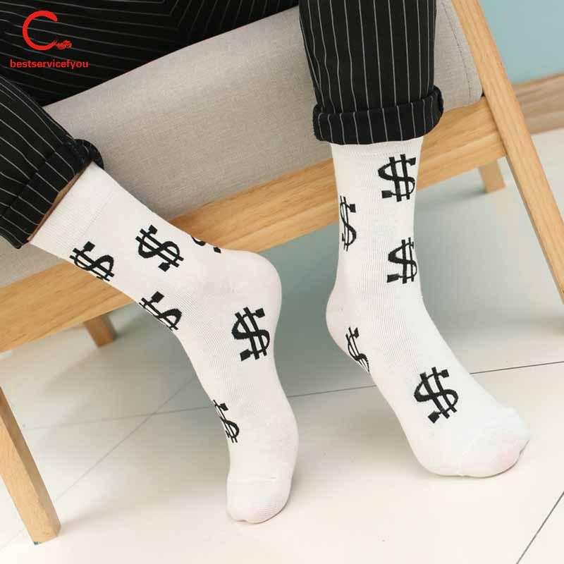 Vớ nam cổ cao in hình tờ tiền đô la cá tính