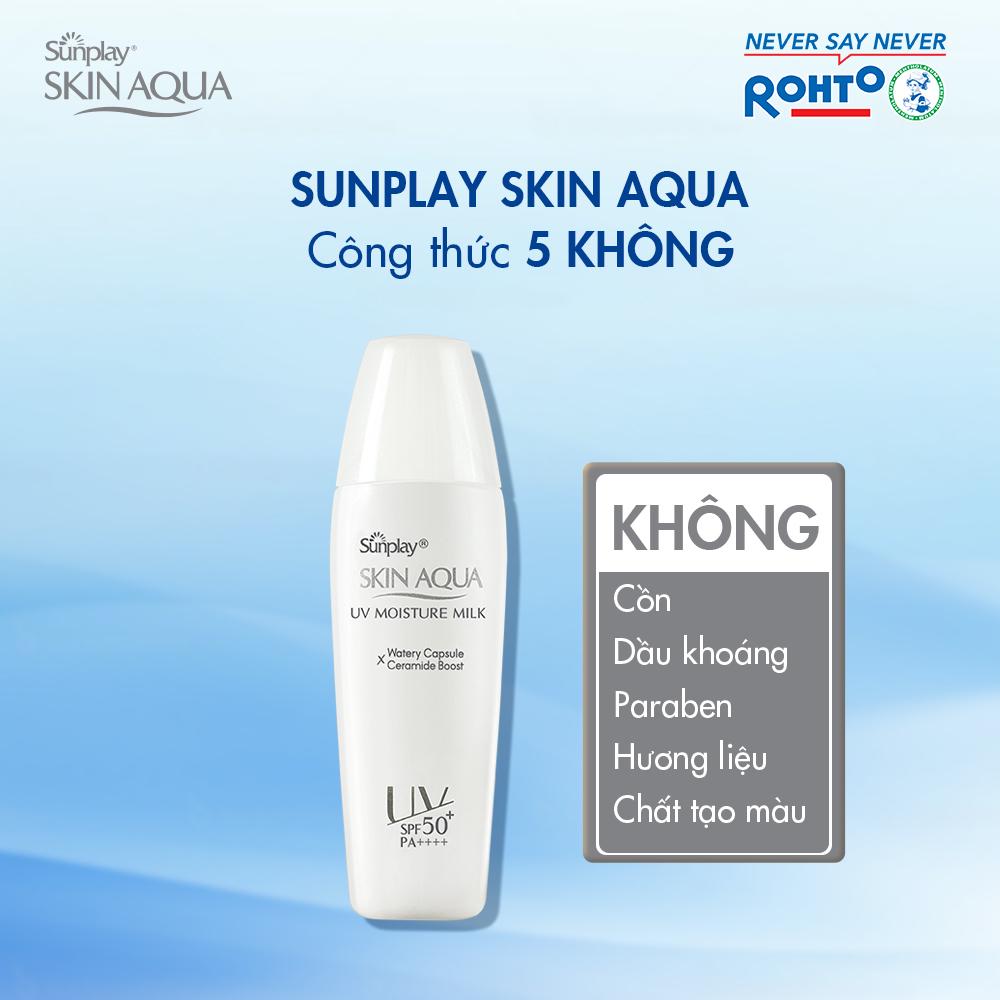 Sữa chống nắng dưỡng da ẩm mịn Sunplay Skin Aqua UV Moisture Milk SPF50+, PA+++ 30g