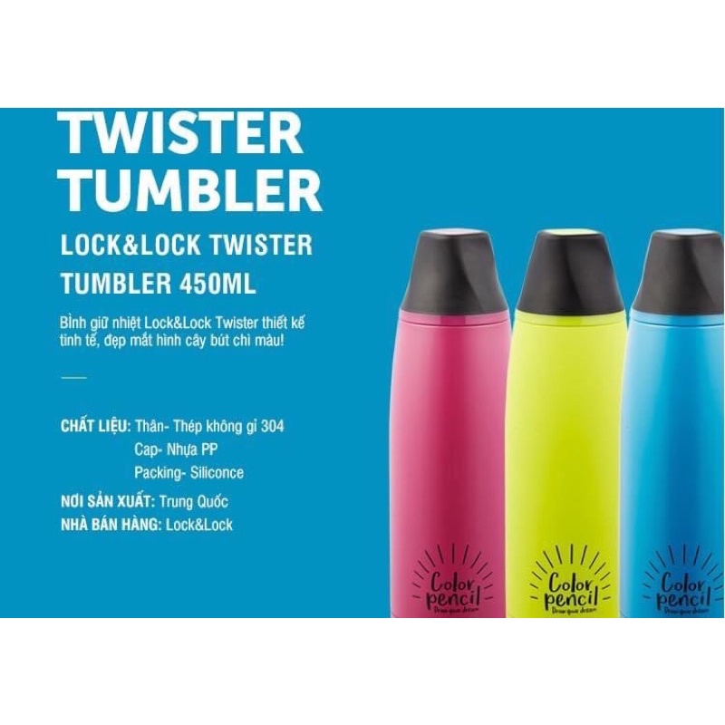 BÌNH GIỮ NHIỆT TWISTER TUMBLER 450ML - LHC4152