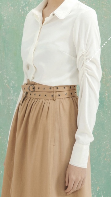 Chân váy nâu Up to second size S