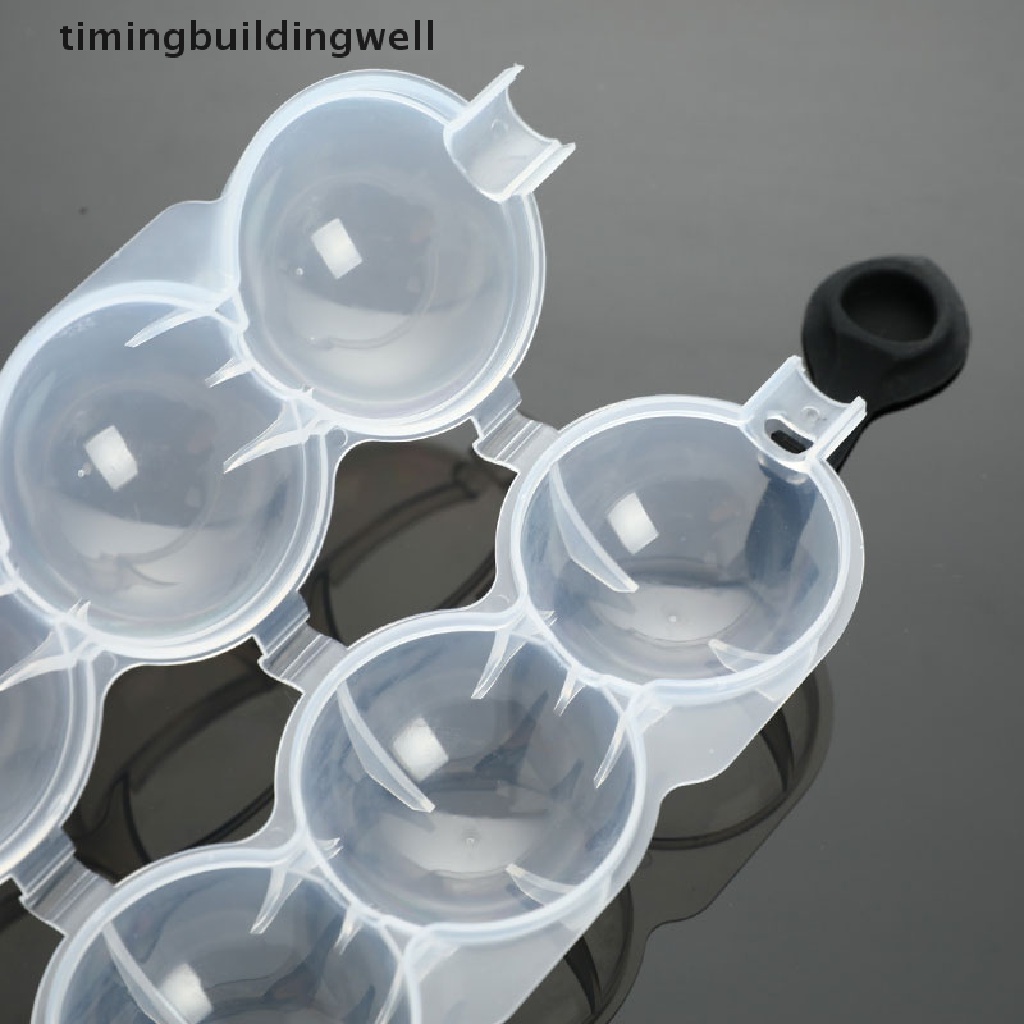 Twvn 4 Cavity Bar Sphere Ice Cube Mould Mold Ball Freezer Maker Tray Whiskey DIY QDD