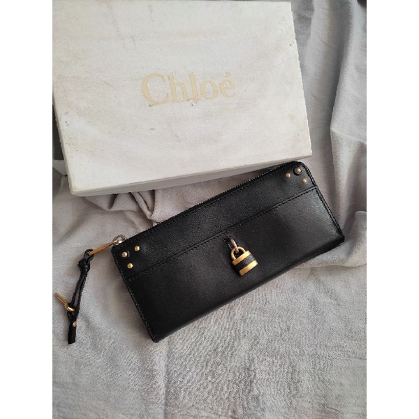 Ví zip chữ L hiệu Chloé, chính hãng