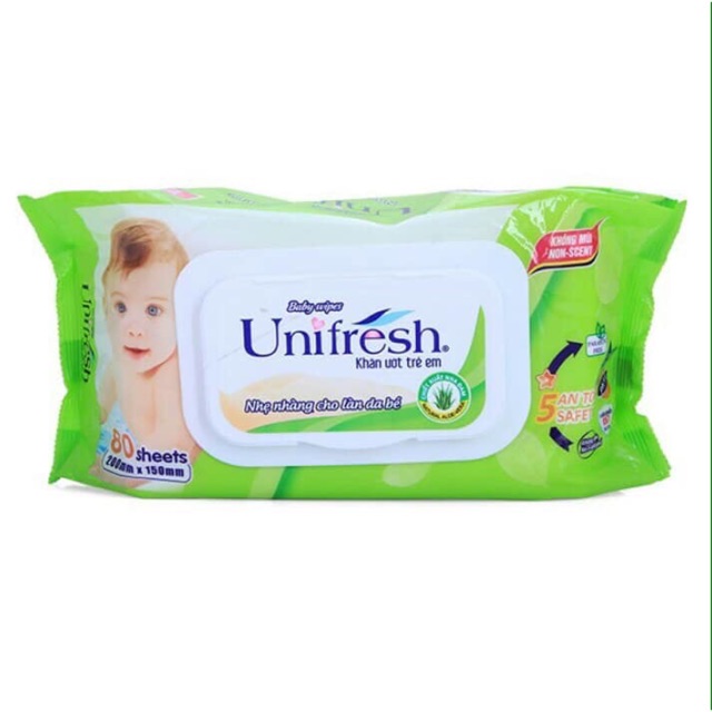 Khăn Ướt Unifresh Aloevera 80M (80 Miếng)