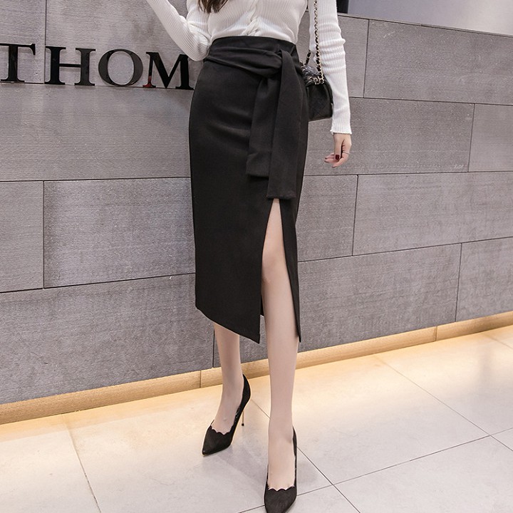 Váy A Dài Xẻ Cao Chất Dạ Kaki Siêu Đẹp | BigBuy360 - bigbuy360.vn