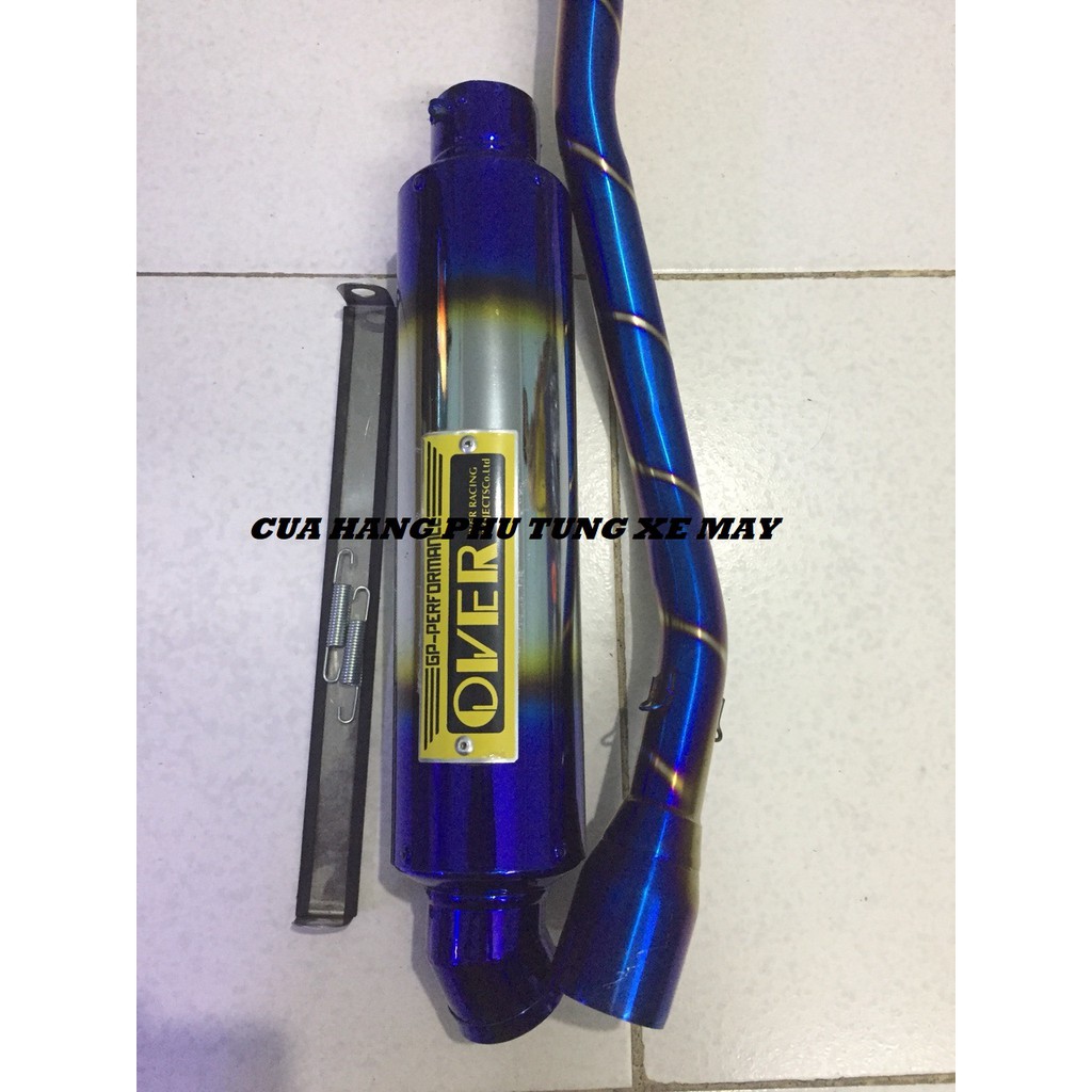 Pô OVER titan kèm cổ titan gắn xe Ex135,Ex150, Winner 150, Winner X, Raider Fi, Satria