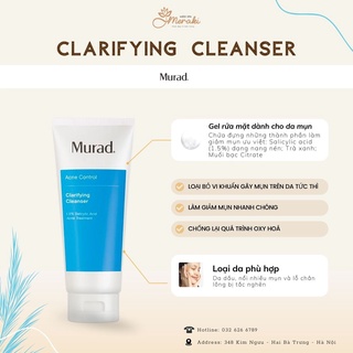 Sữa Rửa Mặt Cho Da Mụn Murad Acne Control Clarifying Cleanser 200ml