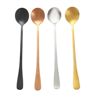 Stainless Steel Ice Spoon Long Handle Coffee Tea Spoons Home Kitchen Tableware